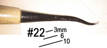 #22-6mm RIGHT SPOON-BIT CHISEL