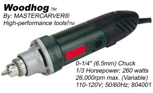 WOODHOG-III GRINDER 0-1/4
