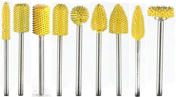 3/32 FINE YELLOW 9-BURR SET
