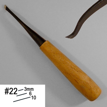 #22-10mm RIGHT SPOON-BIT CHISEL