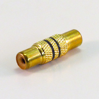 RCA FEMALE JACK TO RCA FEMALE JACK-GOLD