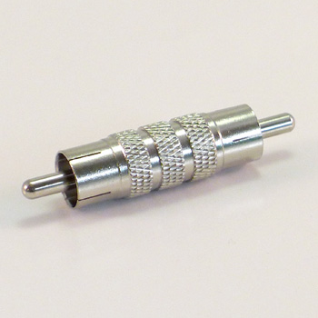 RCA MALE TO RCA MALE ADAPTER-SILVER