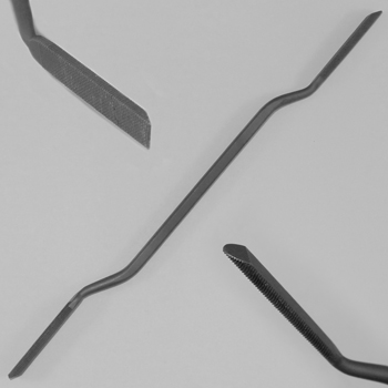 1-END 1/2 ROUND, 1-END FLAT RIFFLER FILE