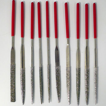 10PC DIA NEEDLE FILE SET COARSE (60 GRIT)