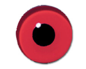 RED GLASS EYES 12MM